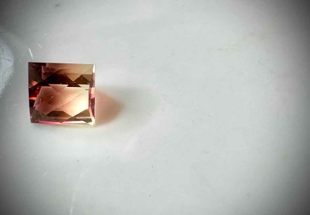 3.155 Carat- Congo Tourmaline- Pale Green to Pink