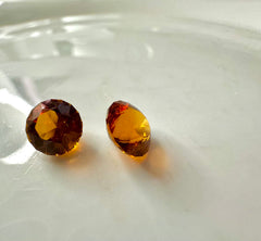 5.490 Carat- Tanzanian Hessonite Garnet- Deep Orange Pair